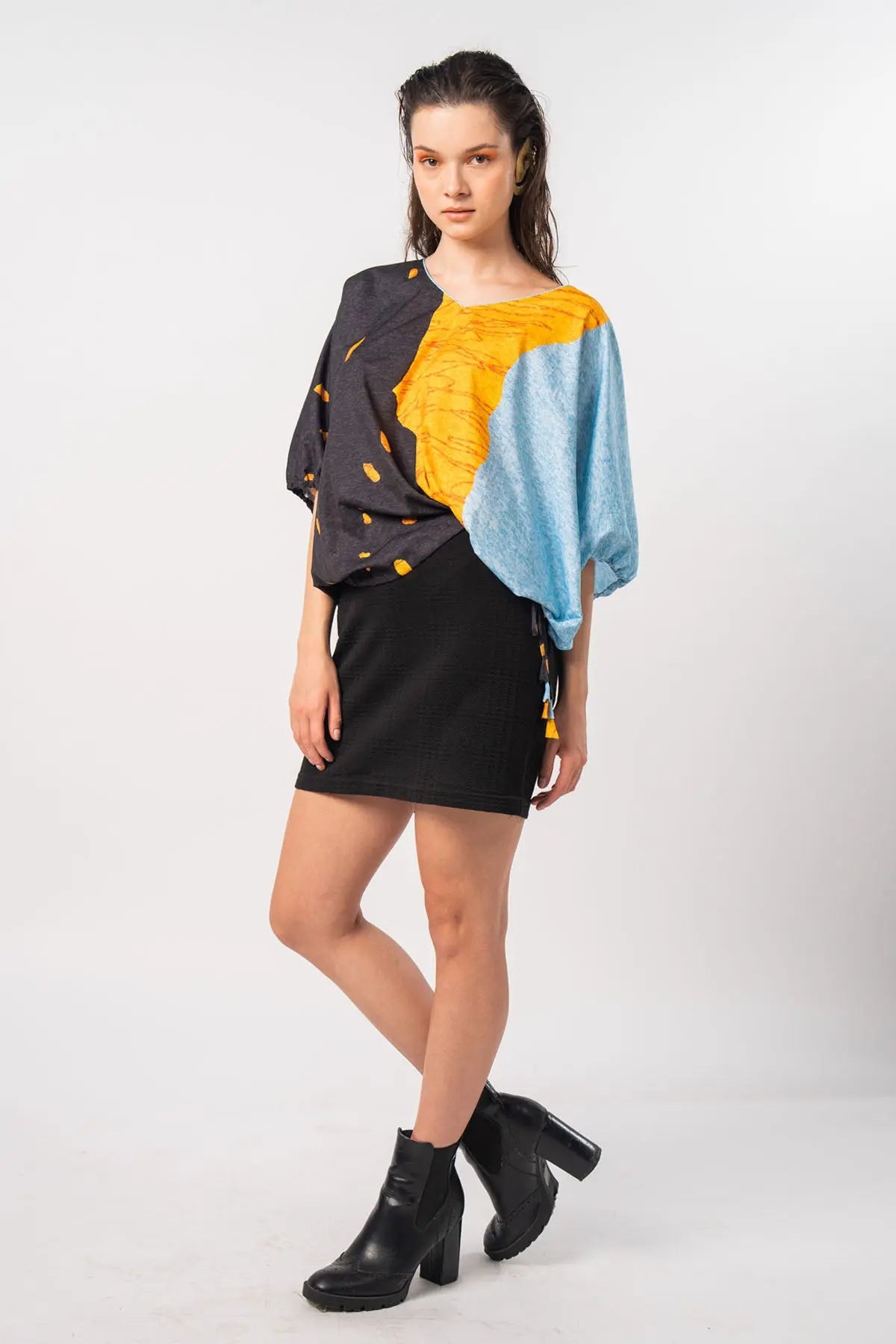 Scenic Fire Printed Crepe Top SNEHA B