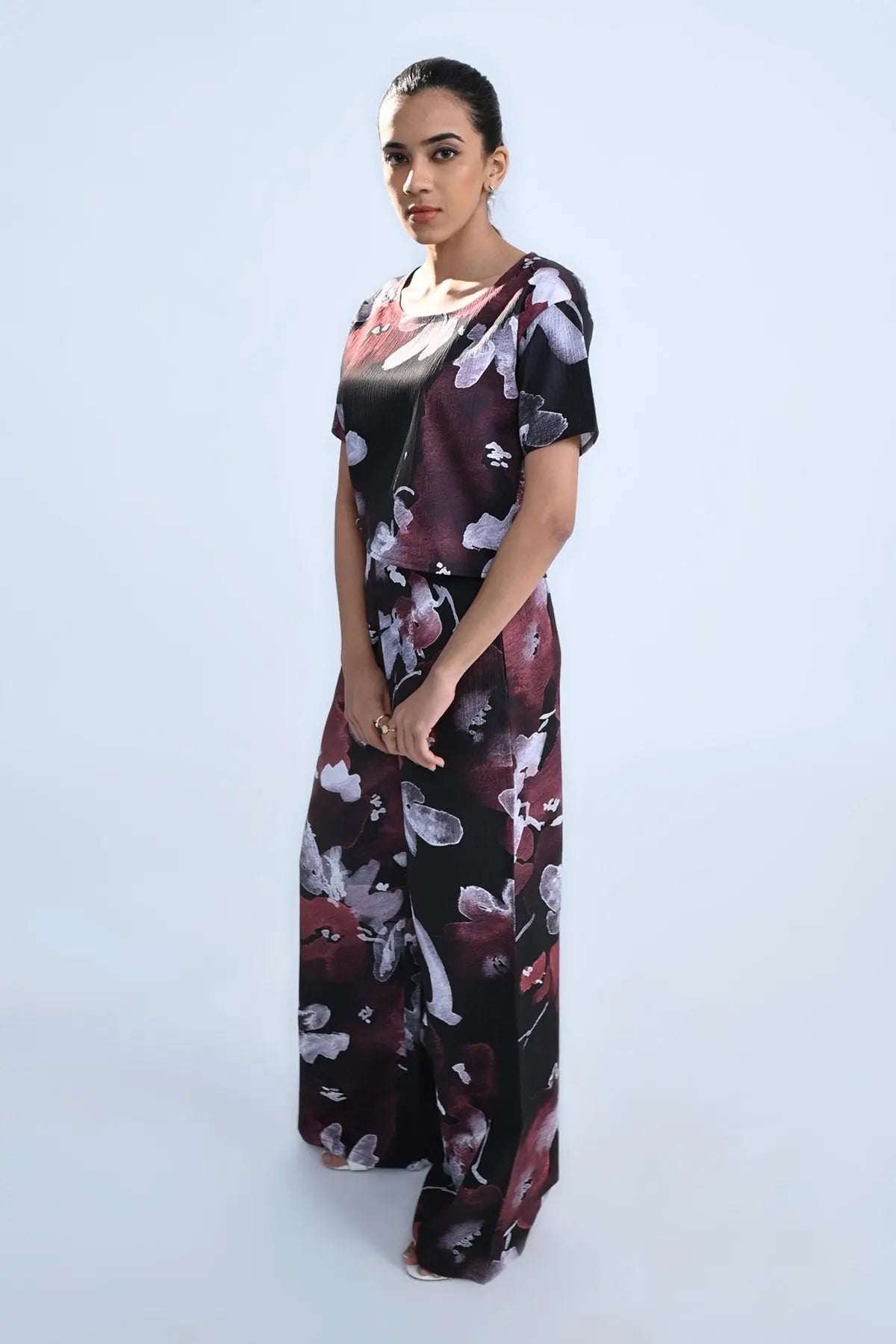Black Floral Blooming Co-ord Set SNEHA B