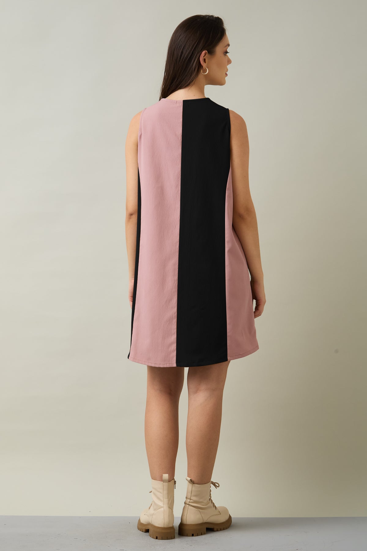 Black & Pink Colourblock Dress