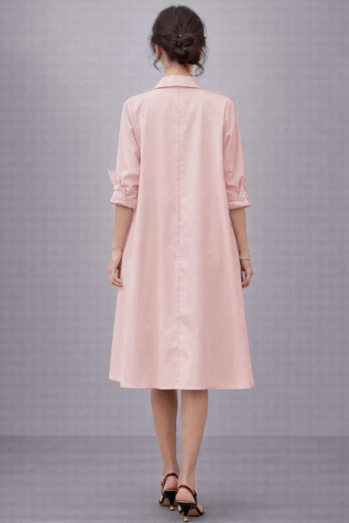 Blush Knee Length Shirt Dress SNEHA B