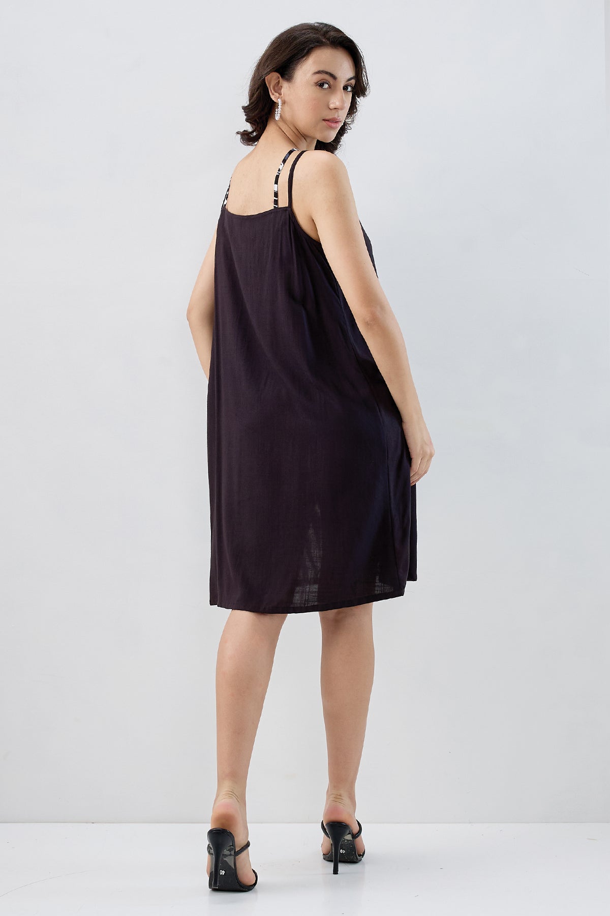 Colour Block Cotton Mini Dress
