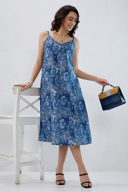 Denim Cotton Sleeveless Dress