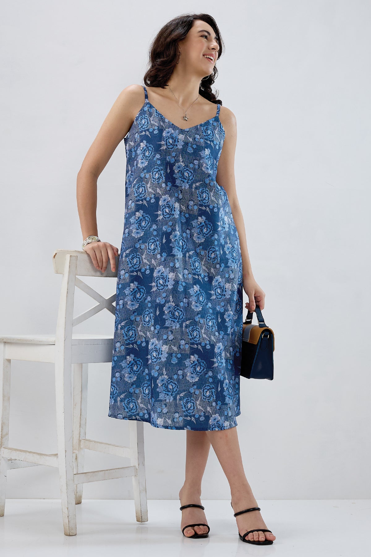 Denim Cotton Sleeveless Dress
