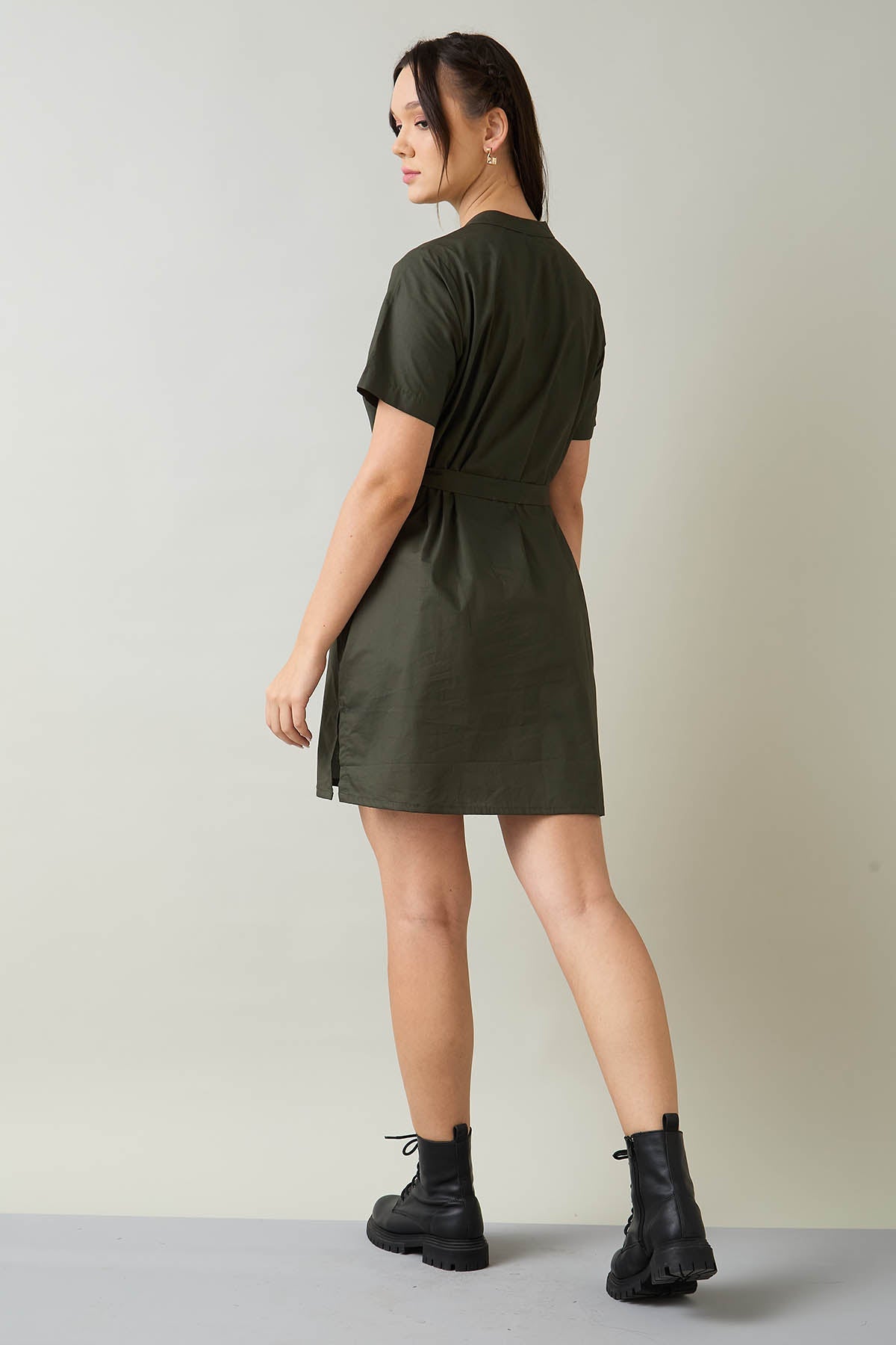 Green 100% Cotton Poplin Dress