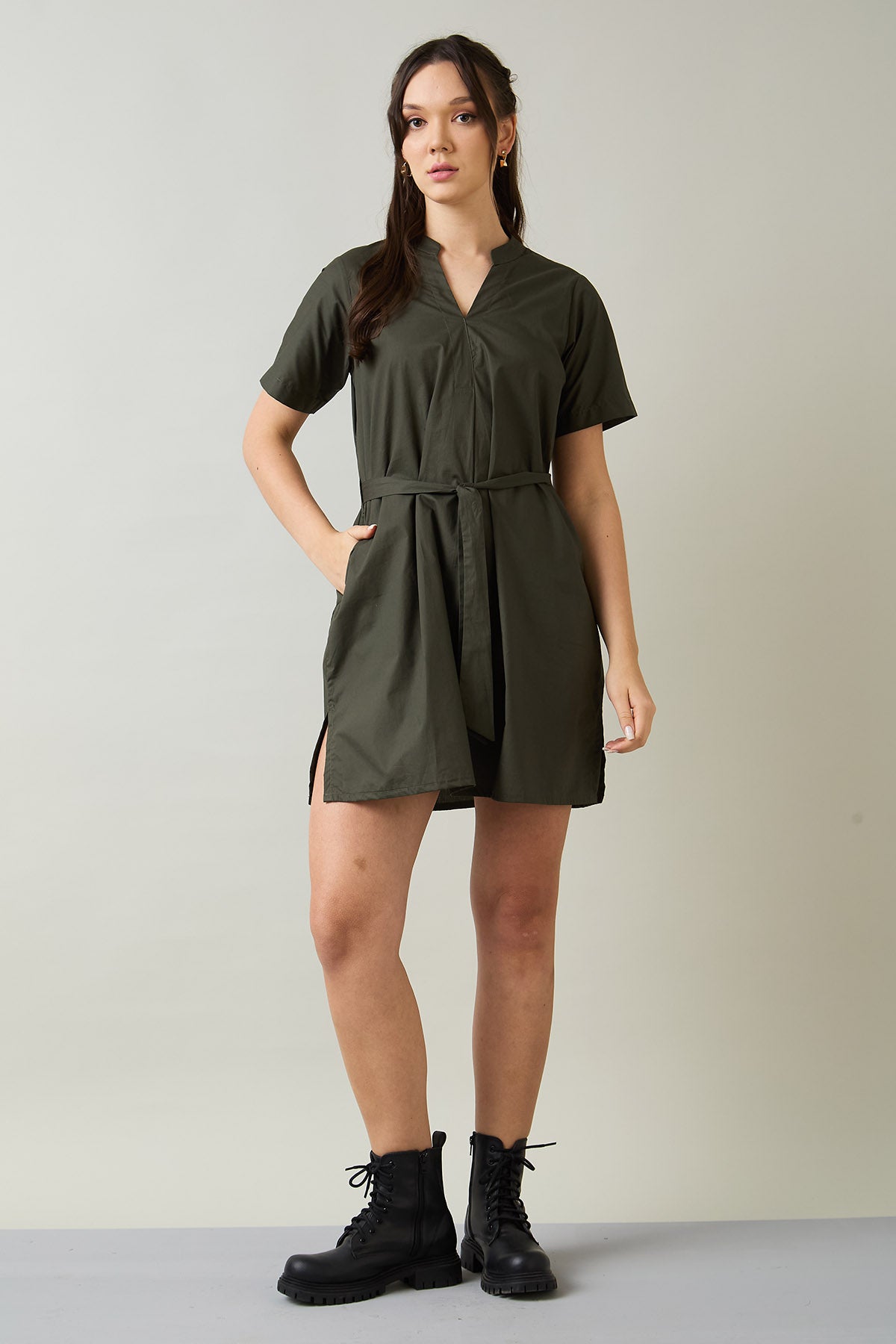Buy Green 100% Cotton Poplin Dress by SNEHA B