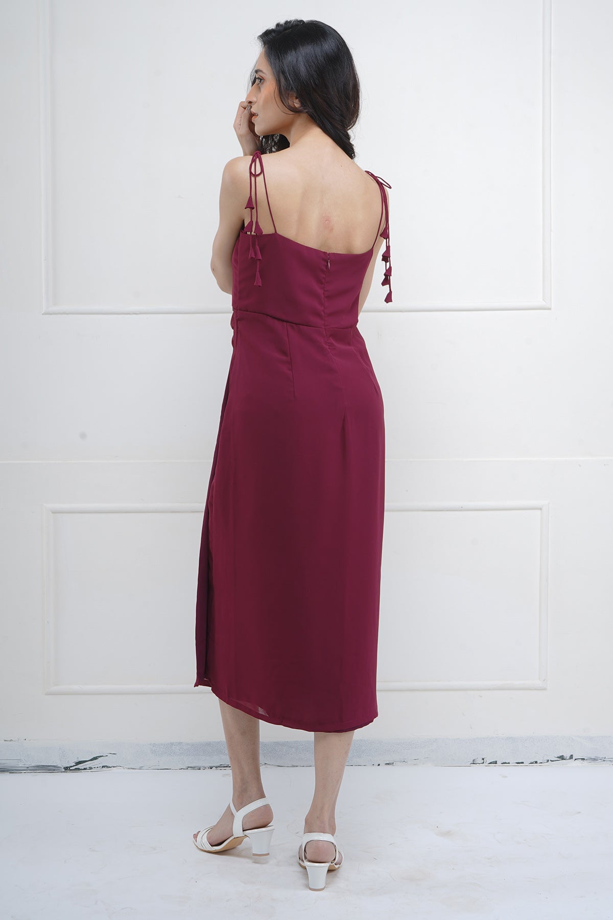 Maroon Sweetheart Party Dress