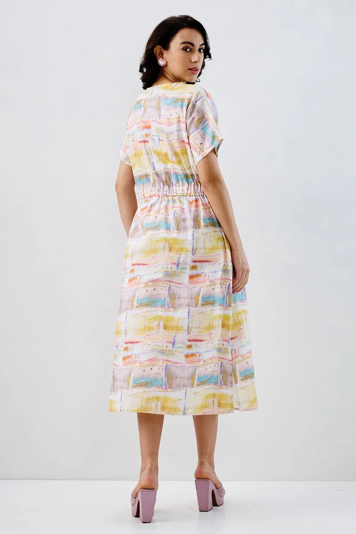 Multicolor Printed Midi Dress SNEHA B