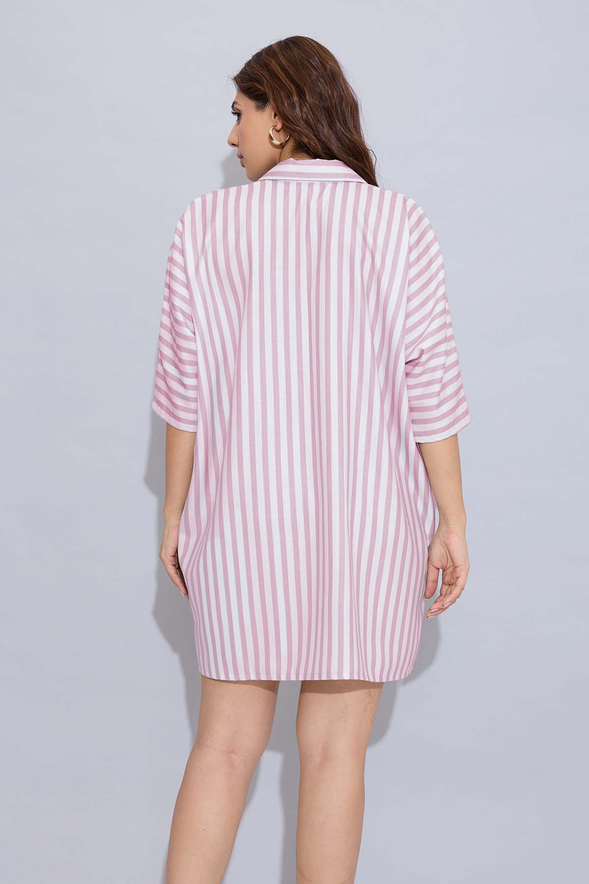 Onion Stripes Oversized Dress