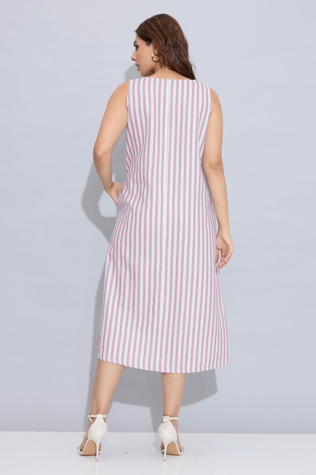 Onion Stripes Sleeveless Dress