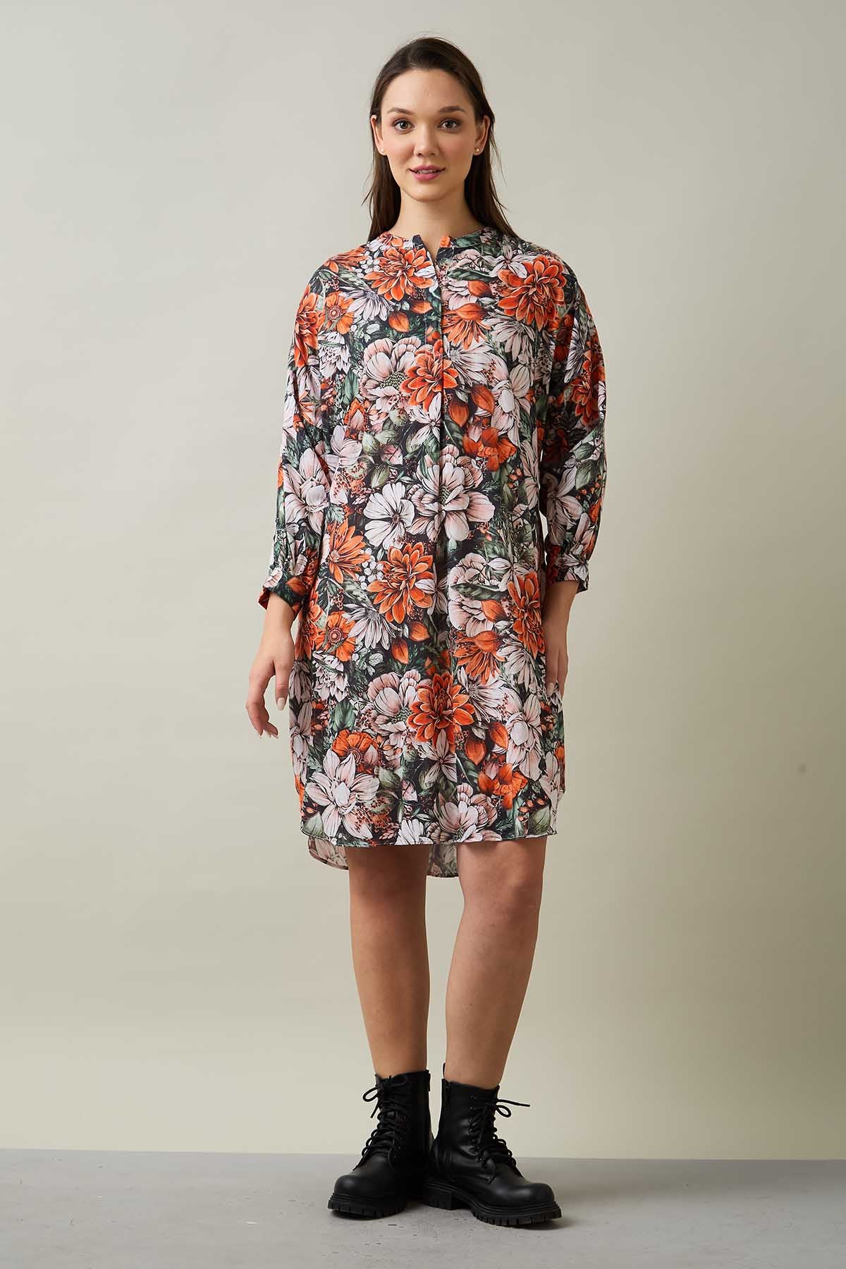 Printed Cotton Oversized Dress