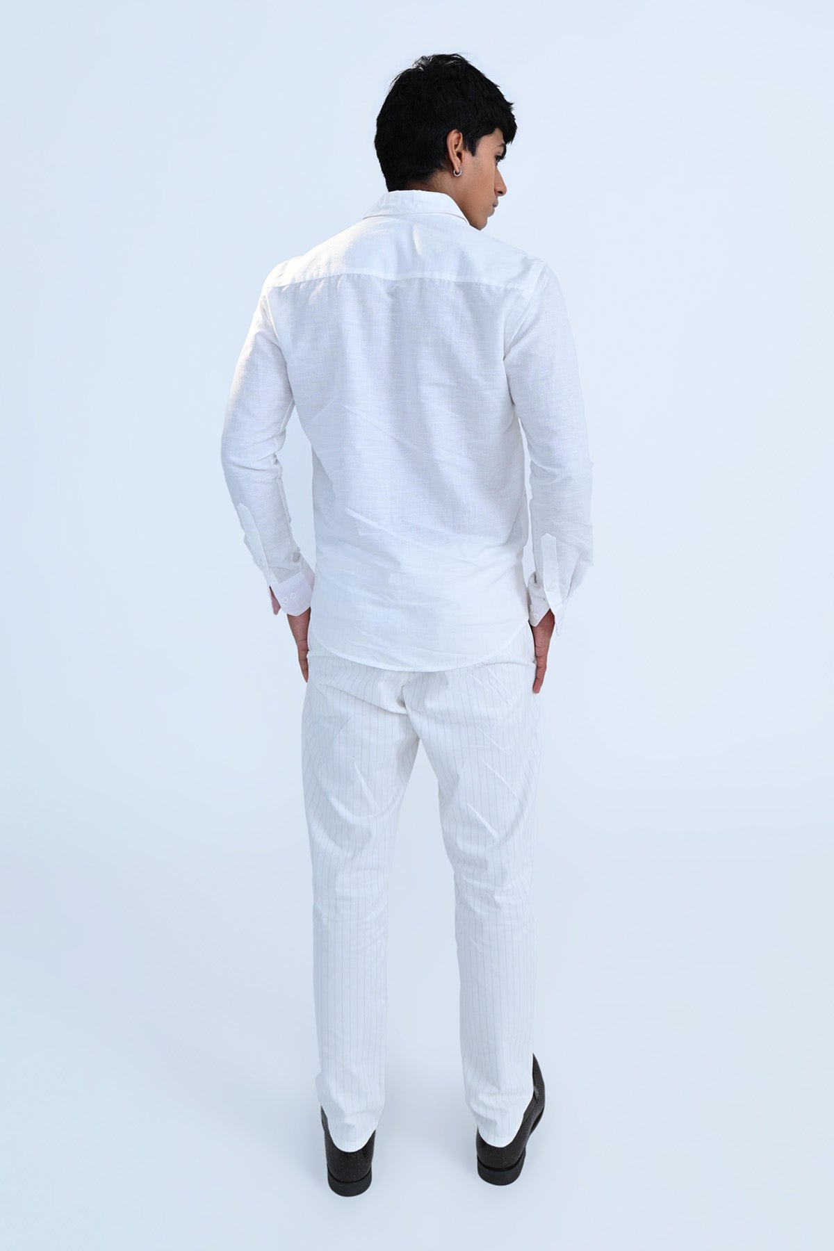 Sunglasses Embroidered Cotton Linen Shirt