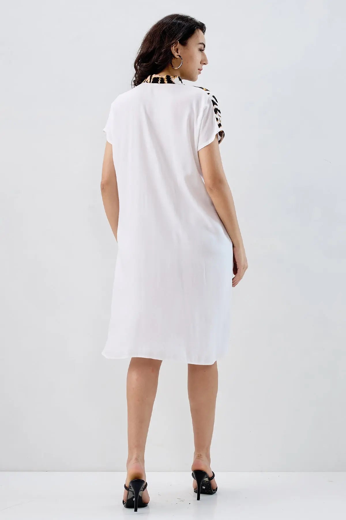 Tiger Printed Colorblock Dress SNEHA B