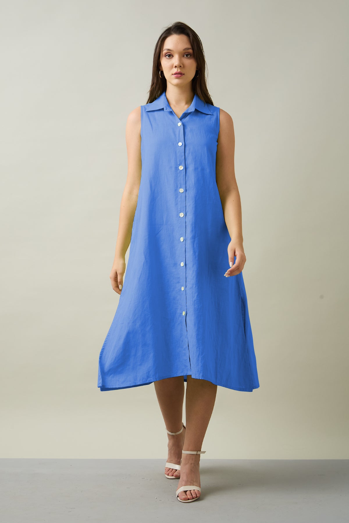 Veri Peri Collared Shirt Dress