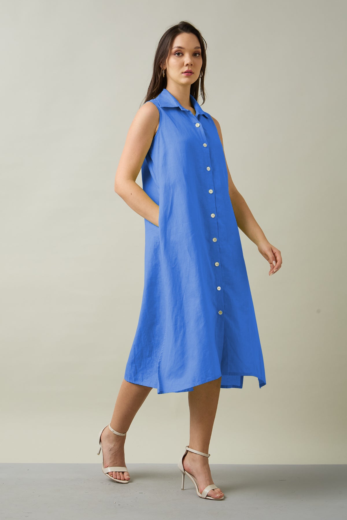Veri Peri Collared Shirt Dress
