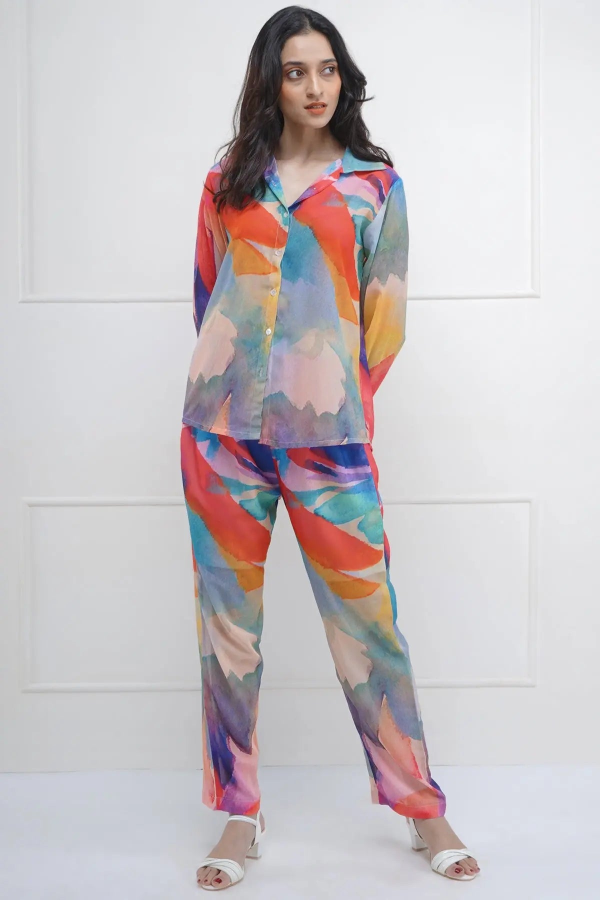 Abstract Print Collar Shirt Sneha B