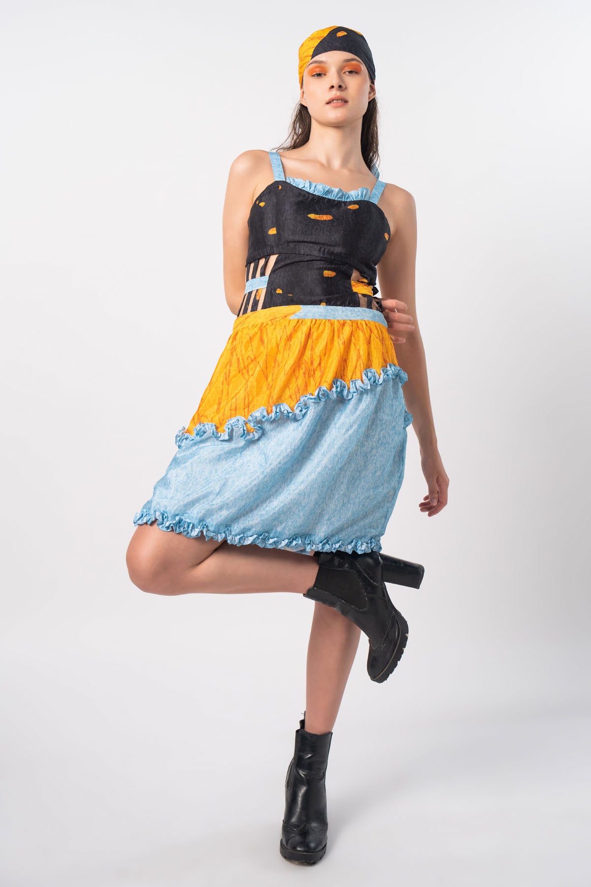 Smocked Ruffle Scenic Fire Dress