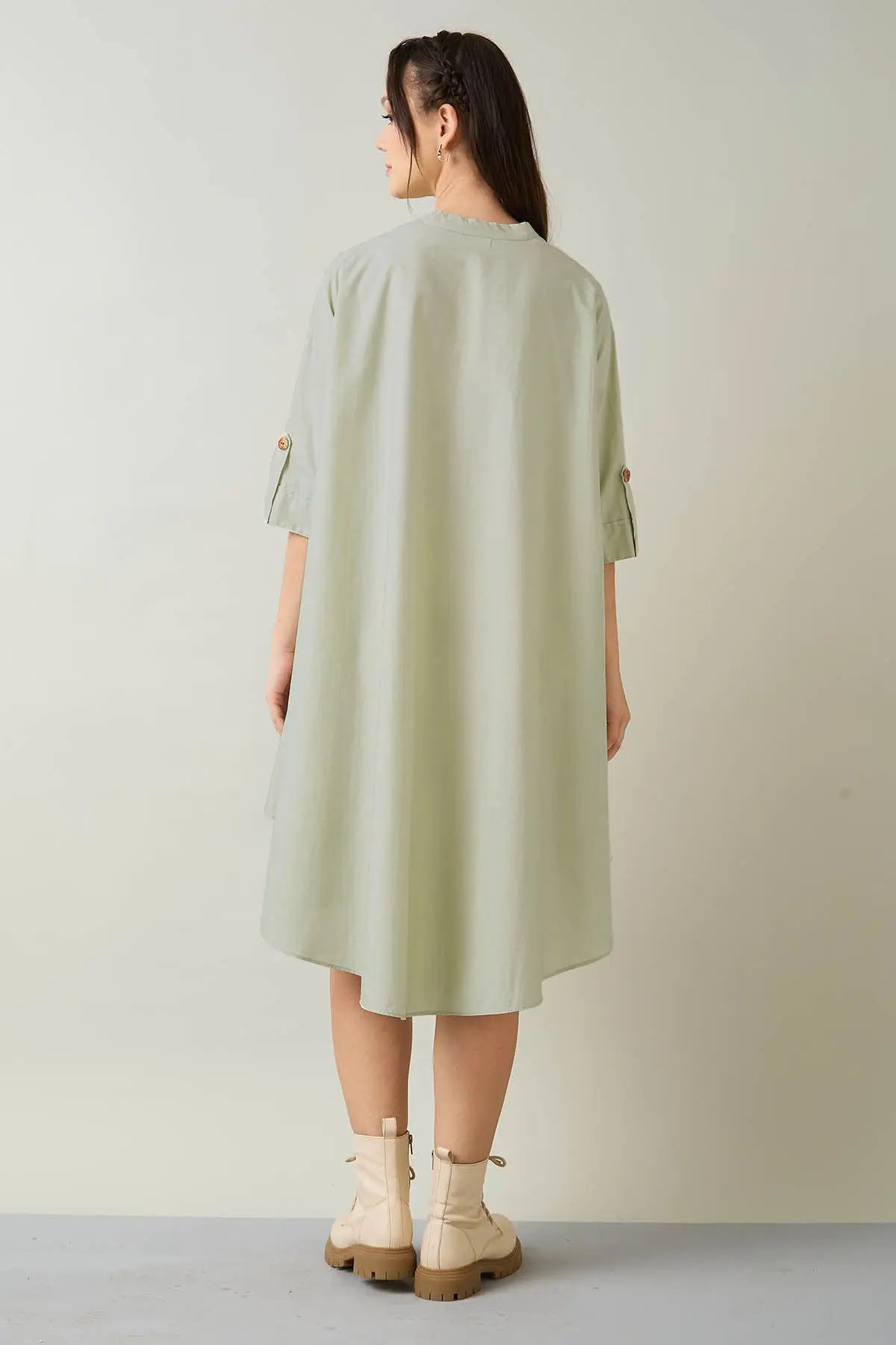 Buy Green Cotton Oversized Dress by SNEHA B at SNEHA B Green / XS Buy Green Cotton Oversized Dress by SNEHA B at SNEHA B Green / XS
