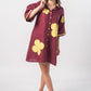 Pure Linen Patchwork Shirt Dress