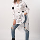 Polka Dot Patchwork White Shirt