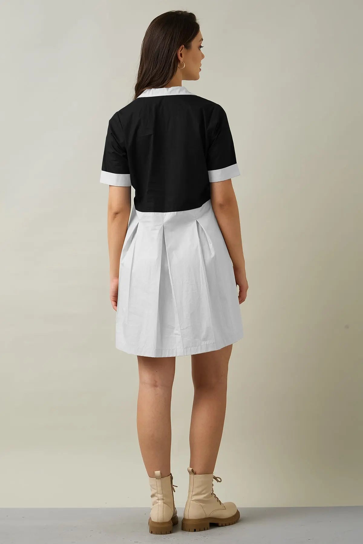 Black & Chalk Colorblock Dress SNEHA B