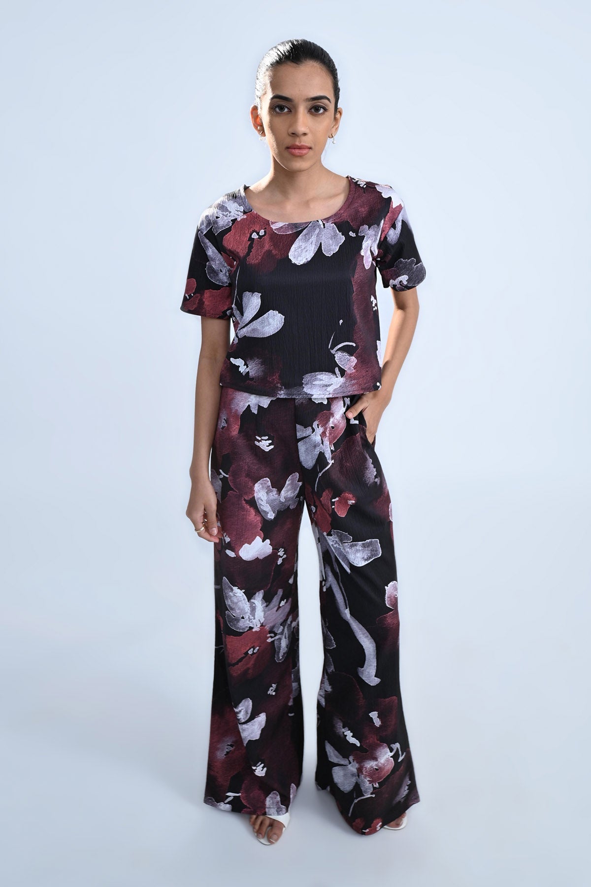 Black Floral Blooming Co-ord Set
