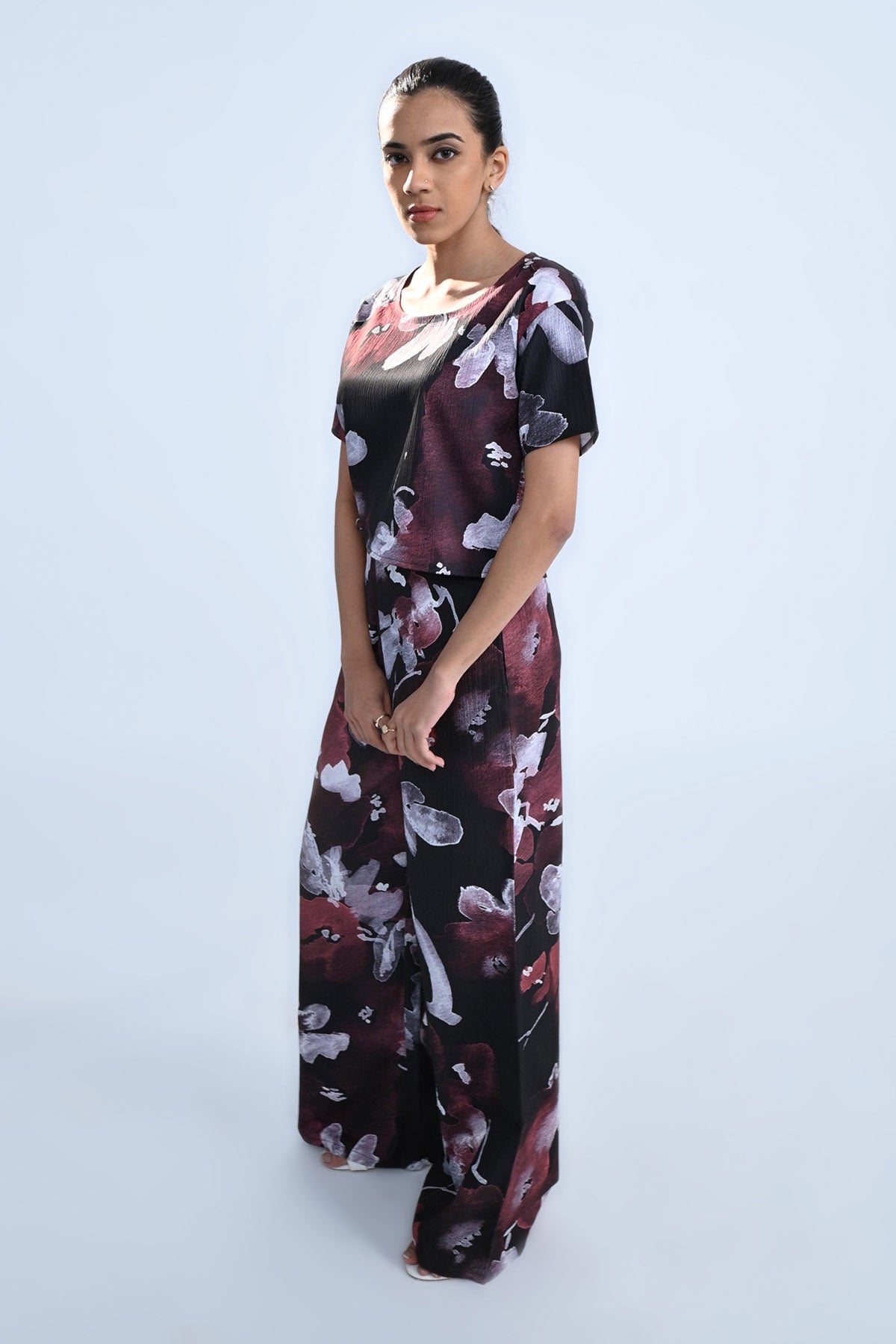 Black Floral Blooming Co-ord Set