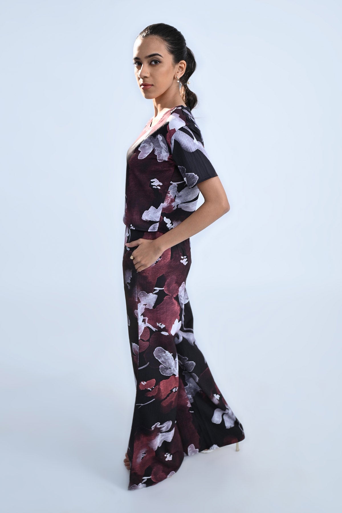 Black Floral Blooming Co-ord Set