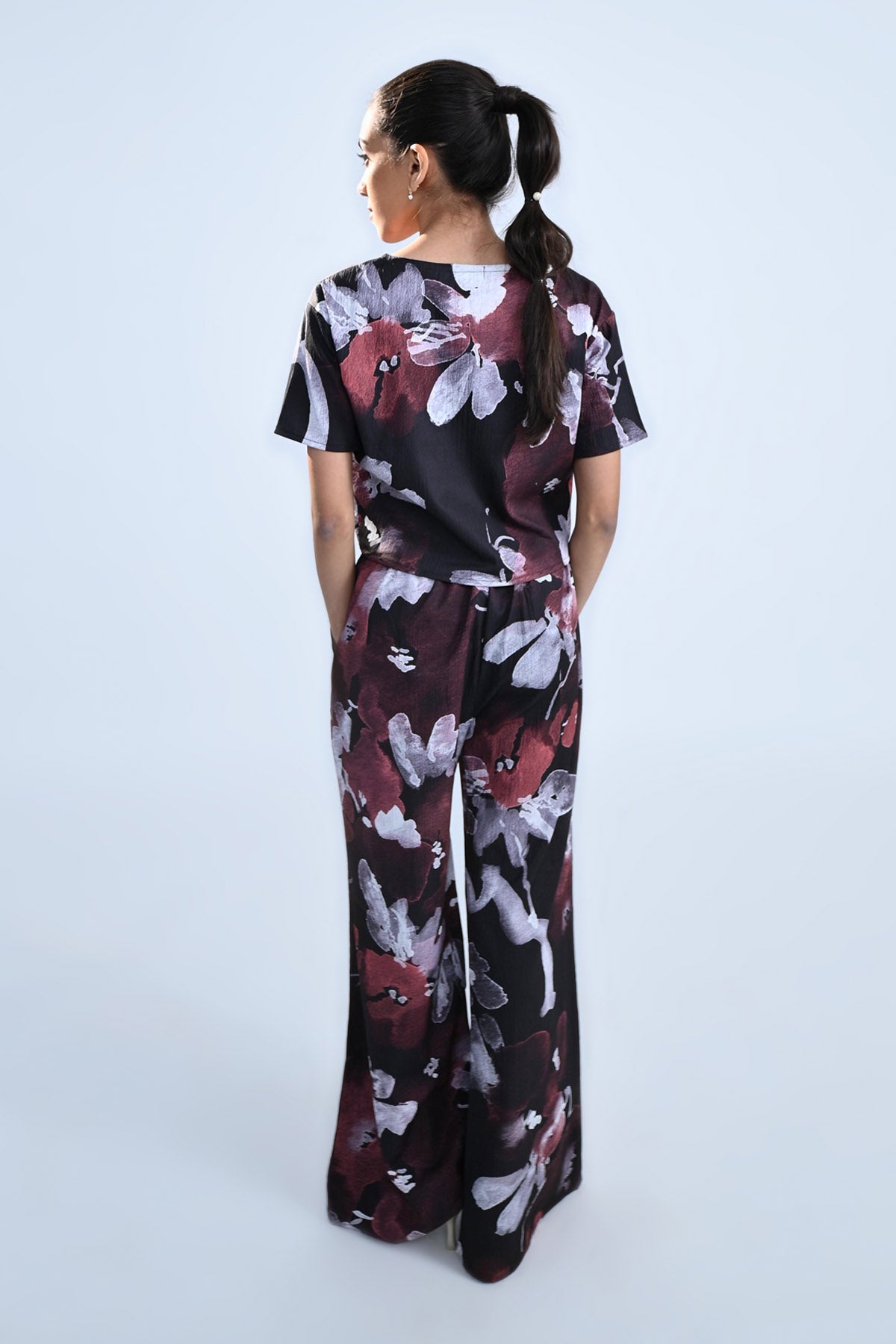 Black Floral Blooming Co-ord Set