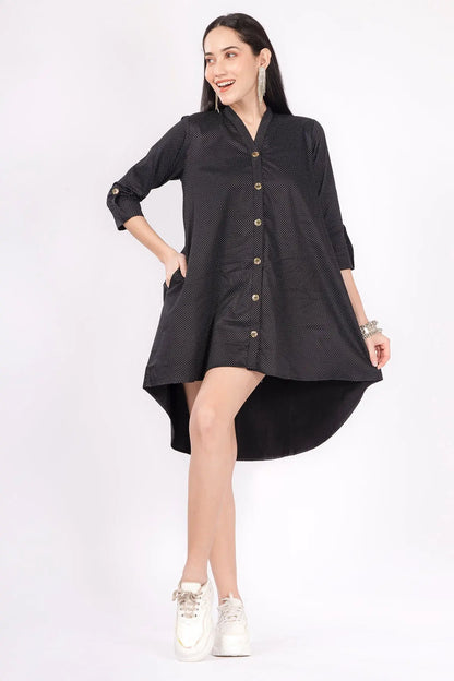 Shop Black Polka Dot Oversize Dress by SNEHA B