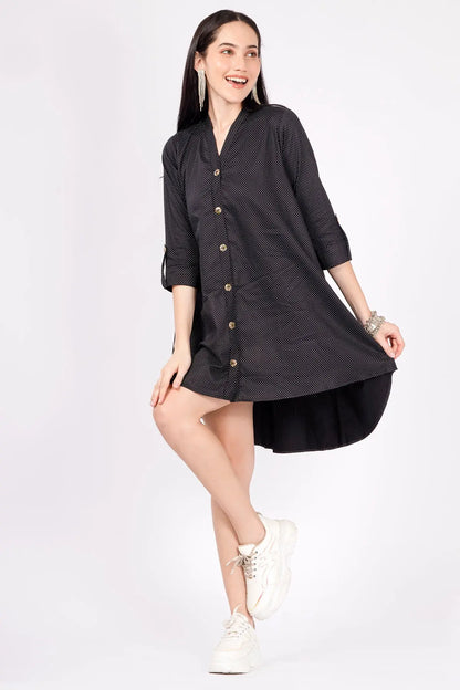 Black Polka Dot Oversize Dress SNEHA B