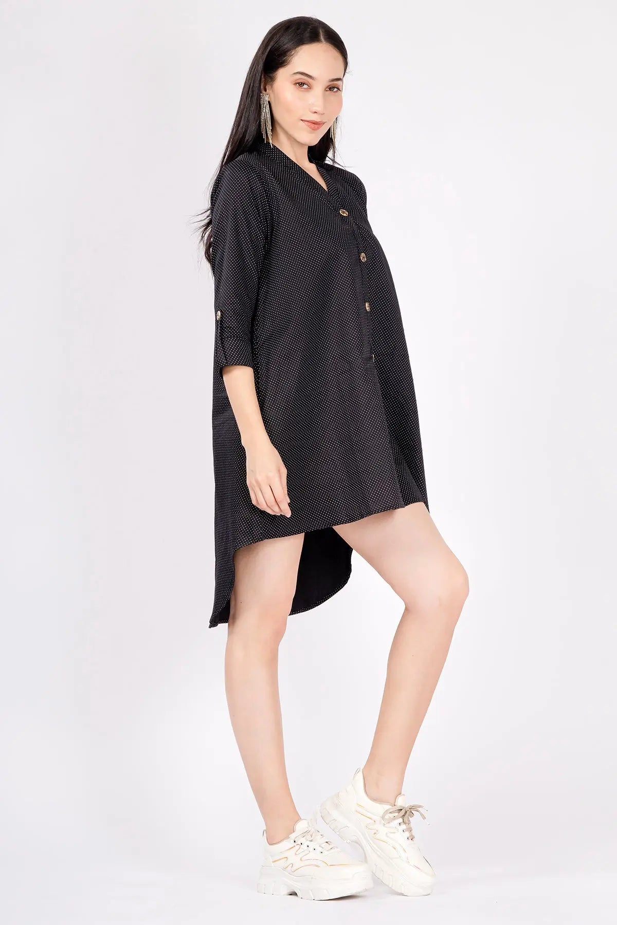 Black Polka Dot Oversize Dress SNEHA B