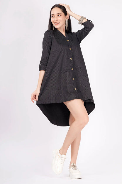 Black Polka Dot Oversize Dress SNEHA B