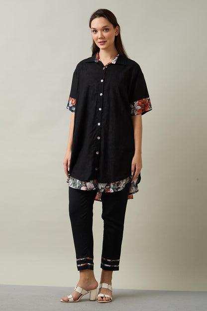 Black Pure Cotton Shirt & Pants
