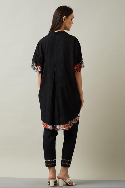 Black Pure Cotton Shirt & Pants