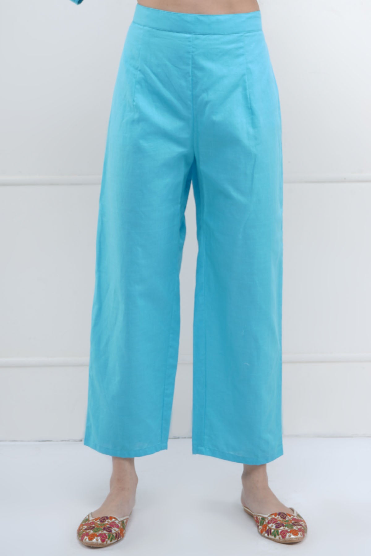 Blue Embroidered Kurta & Pants