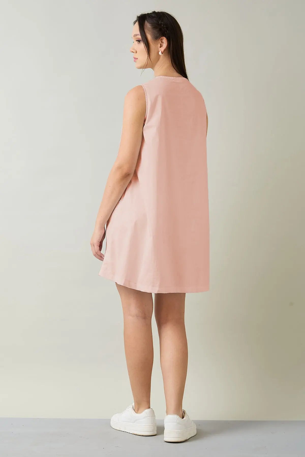 Blush Cotton Sleeveless Dress SNEHA B