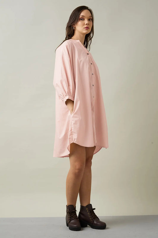 Shop Blush Relax Shirt Style Dress by SNEHA B
