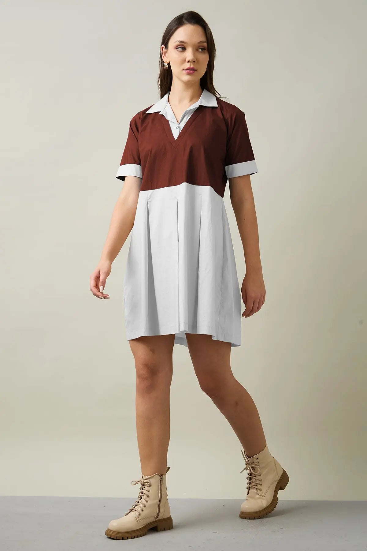 Chalk & Wine Colourblock Dress SNEHA B