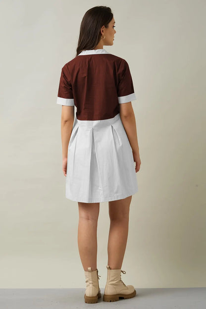 Chalk & Wine Colourblock Dress SNEHA B