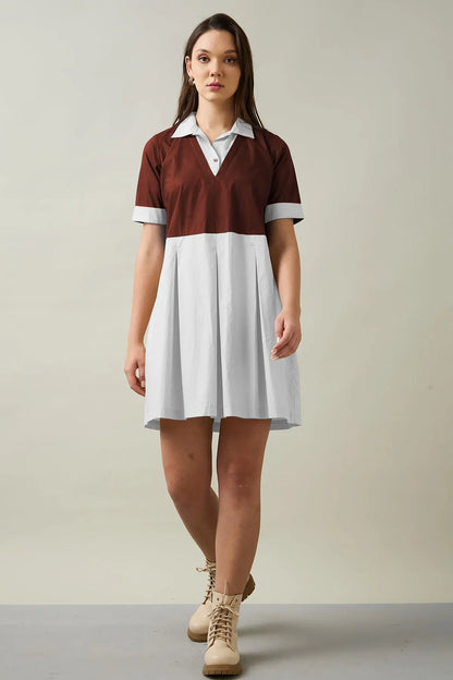 Chalk & Wine Colourblock Dress SNEHA B