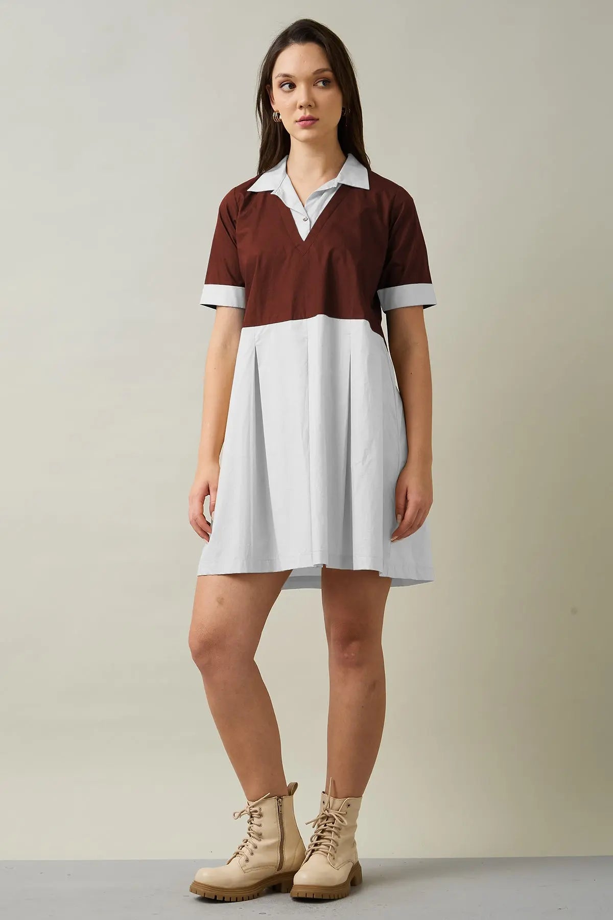 Chalk & Wine Colourblock Dress SNEHA B