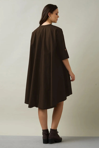 Coffee Cotton Oversized Dress SNEHA B