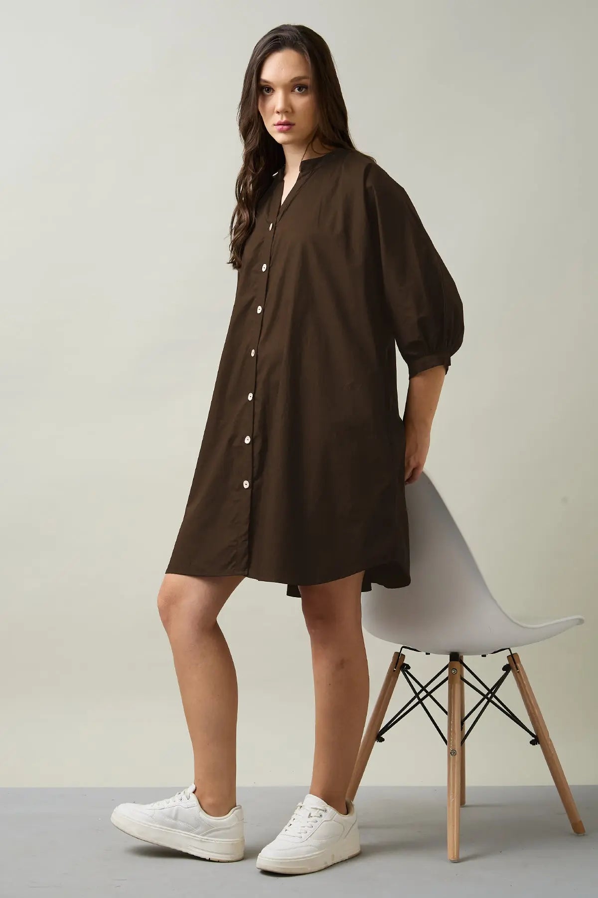 Shop Coffee Relax Shirt Style Dress by SNEHA B
