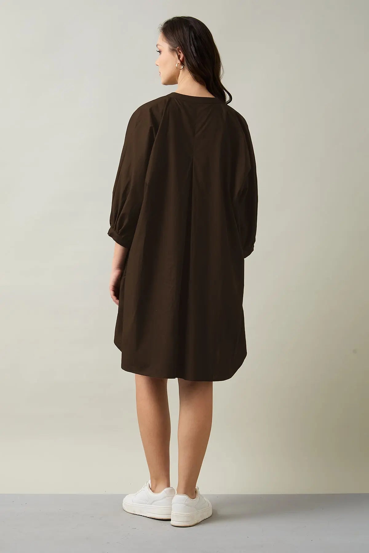 Coffee Relax Shirt Style Dress SNEHA B