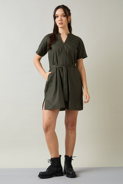 Buy Green 100% Cotton Poplin Dress by SNEHA B