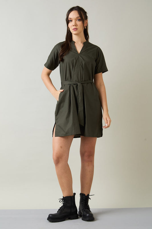 Buy Green 100% Cotton Poplin Dress by SNEHA B
