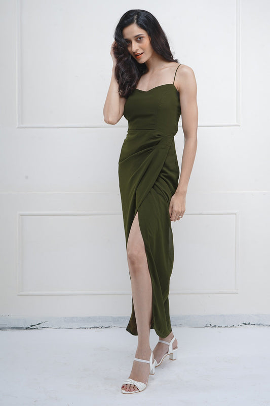 Buy Green Sweetheart Party Dress by SNEHA B