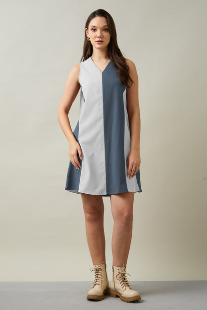 Grey & Chalk Colourblock Dress