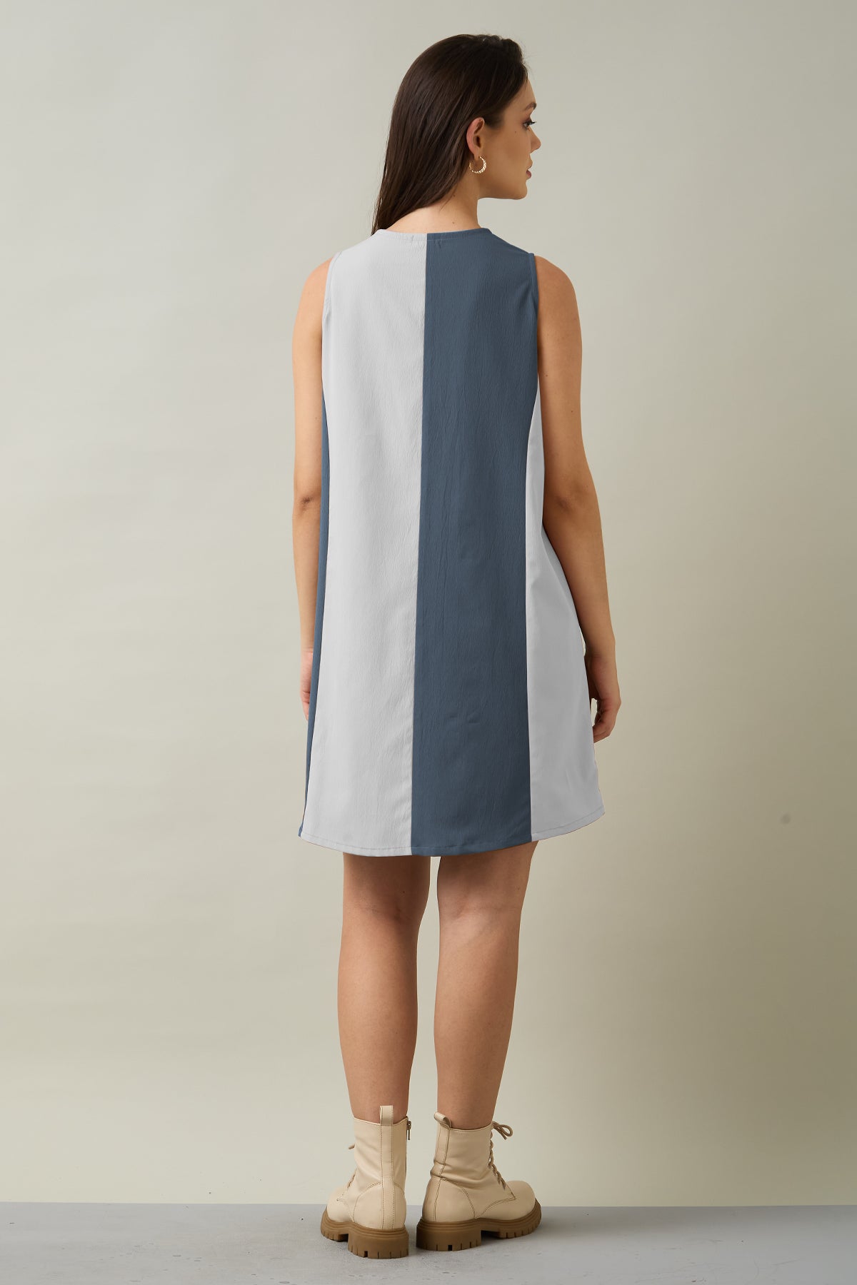 Grey & Chalk Colourblock Dress