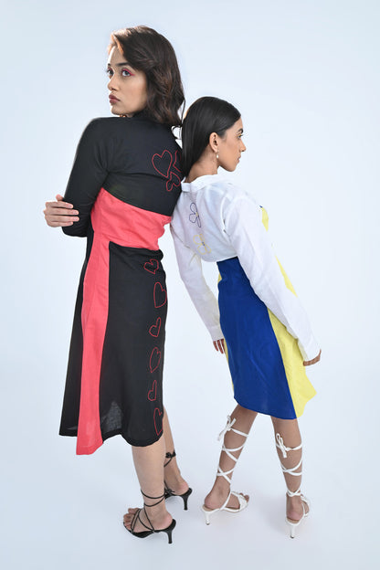 Heart Embroidered Crop Jacket